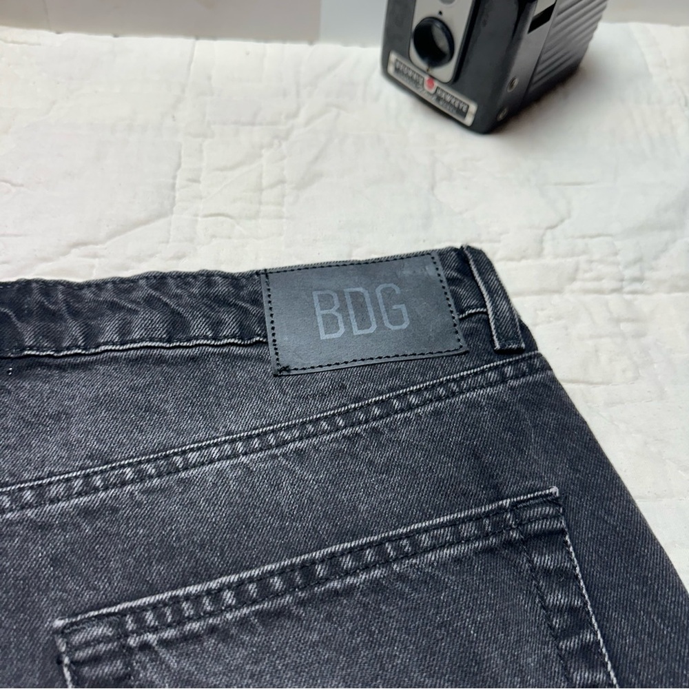 Washed Black Denim Shorts | High-Rise Relaxed Vintage-Style · BDG - Picture 12 of 13